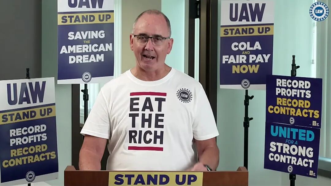 UAW strike: Shaw Fain's 'Eat the rich' T-shirt and how it came to be